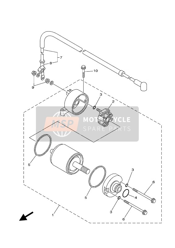 Yamaha GRIZZLY 700 EPS 2020 STARTING MOTOR for a 2020 Yamaha GRIZZLY 700 EPS