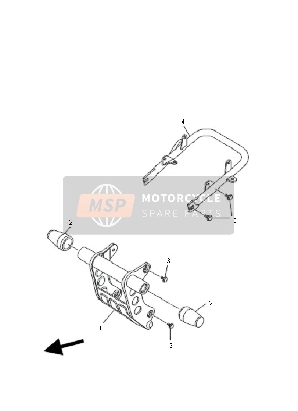 Yamaha YFM350 WARRIOR 2000 Beschermer voor een 2000 Yamaha YFM350 WARRIOR