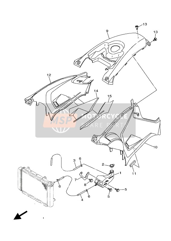 BB5F17E01100, Side Cover Comp. 1, Yamaha, 0