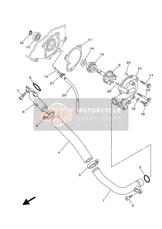 Yamaha KODAK 700 2020 WATER PUMP for a 2020 Yamaha KODAK 700