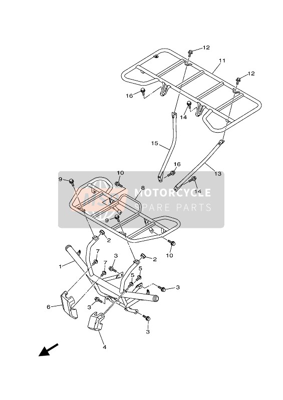 B16F48413000, Carrier, Front, Yamaha, 0