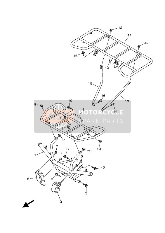 B16F48423000, PORTE-BAGAGES,  Arrie, Yamaha, 0