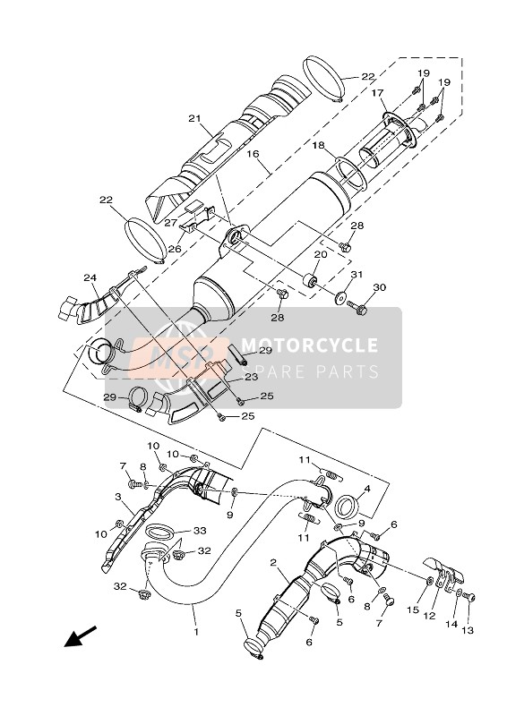 Yamaha KODIAK 700 EPS 2020 ABGAS für ein 2020 Yamaha KODIAK 700 EPS