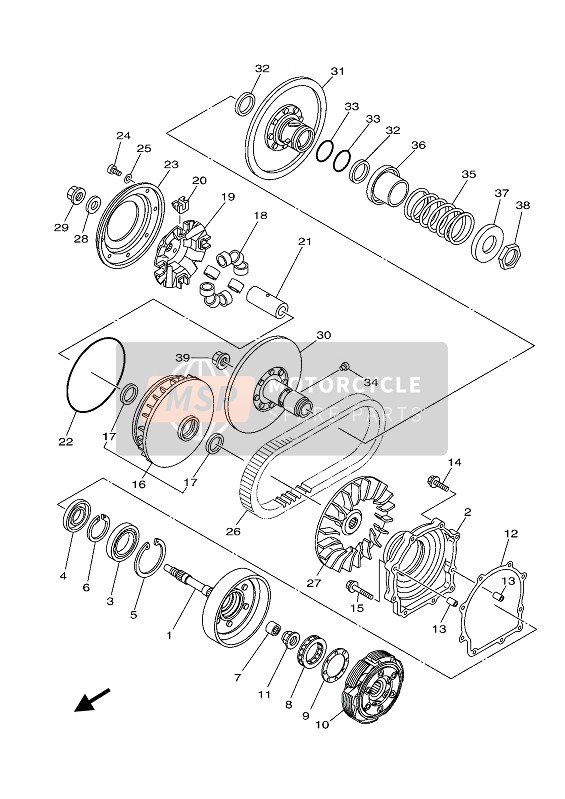 Yamaha KODIAK 700 EPS 2020 CLUTCH for a 2020 Yamaha KODIAK 700 EPS