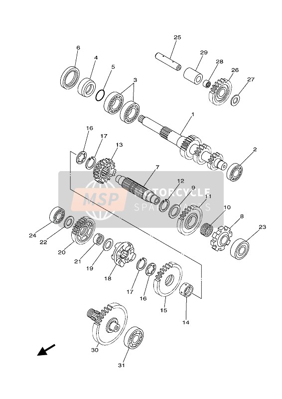 Yamaha KODIAK 700 EPS 2020 Transmisión para un 2020 Yamaha KODIAK 700 EPS