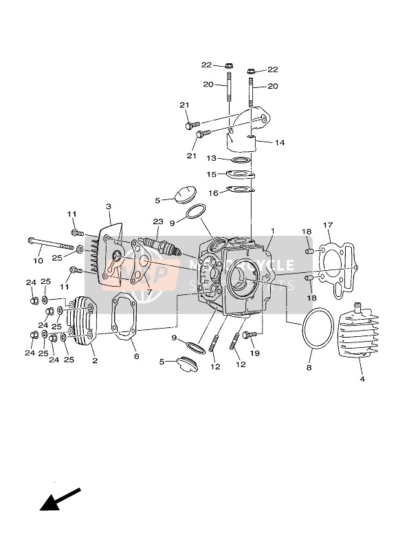 Yamaha YFM90R 2020 Culasse pour un 2020 Yamaha YFM90R