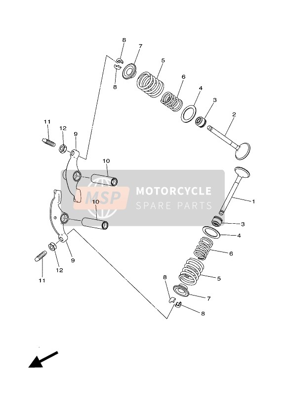 Yamaha YFM90R 2020 Soupape pour un 2020 Yamaha YFM90R