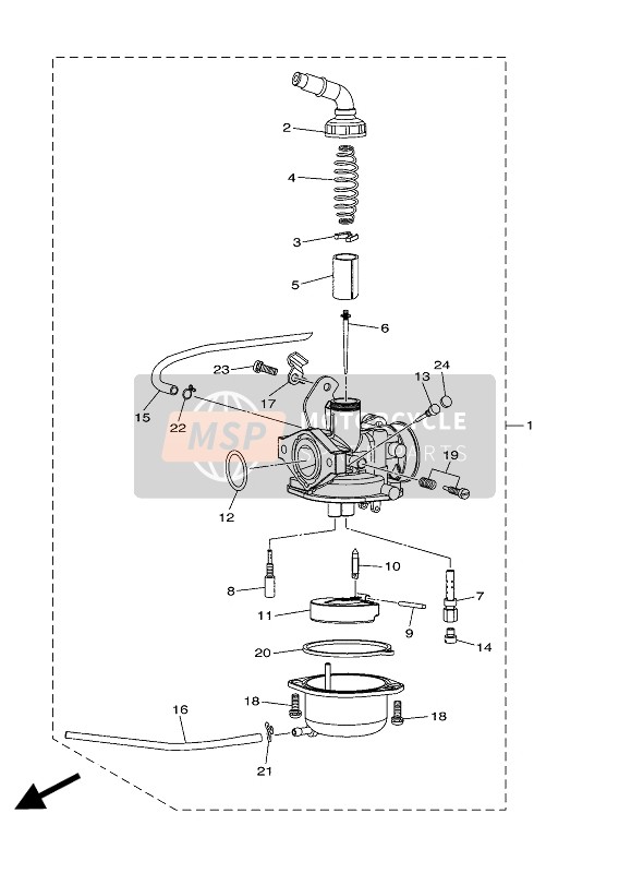 Yamaha YFM90R 2020 Carburatore per un 2020 Yamaha YFM90R