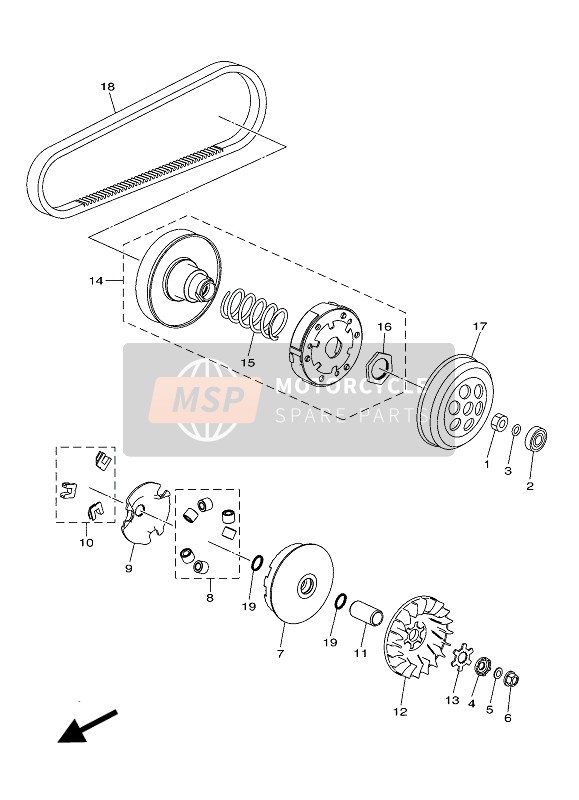 Yamaha YFM90R 2020 Embrague para un 2020 Yamaha YFM90R