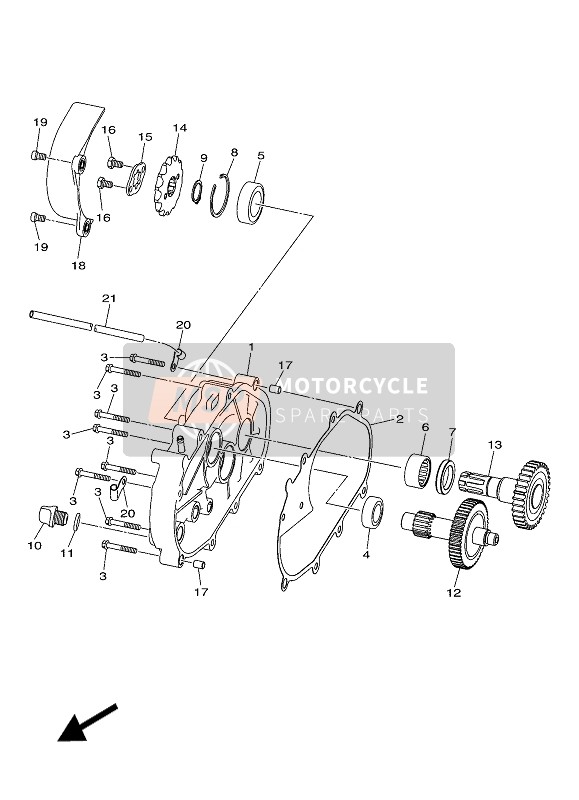 Yamaha YFZ250 2020 Trasmissione per un 2020 Yamaha YFZ250