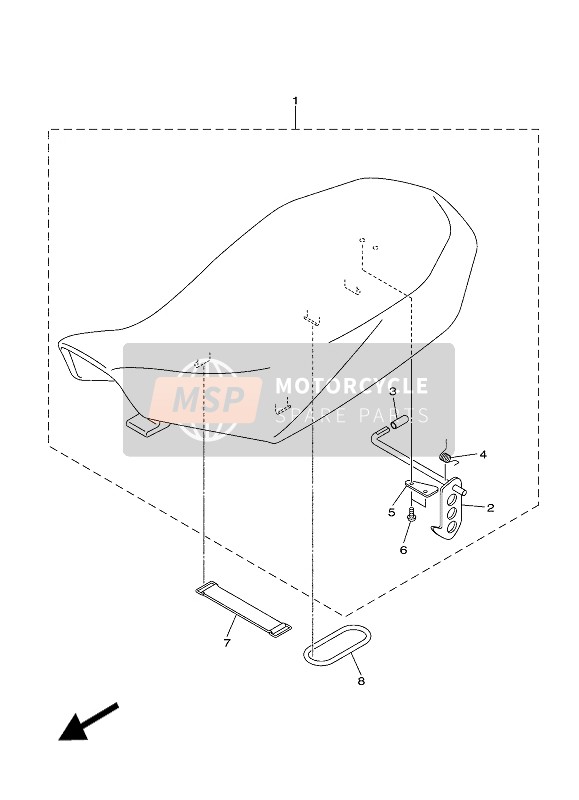 Yamaha YFZ250 2020 Posto A Sedere per un 2020 Yamaha YFZ250