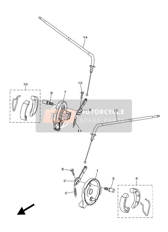 Yamaha YFZ250 2020 FRONT BRAKE for a 2020 Yamaha YFZ250