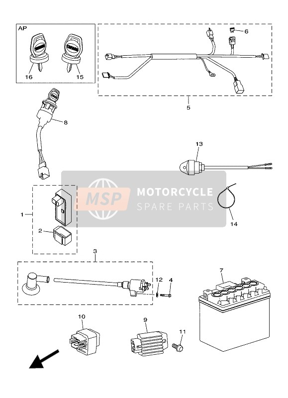 Yamaha YFZ250 2020 ELECTRICAL 1 for a 2020 Yamaha YFZ250