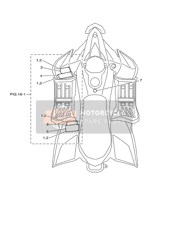 Yamaha YFZ250 2020 Embleem & Etiket 1 voor een 2020 Yamaha YFZ250