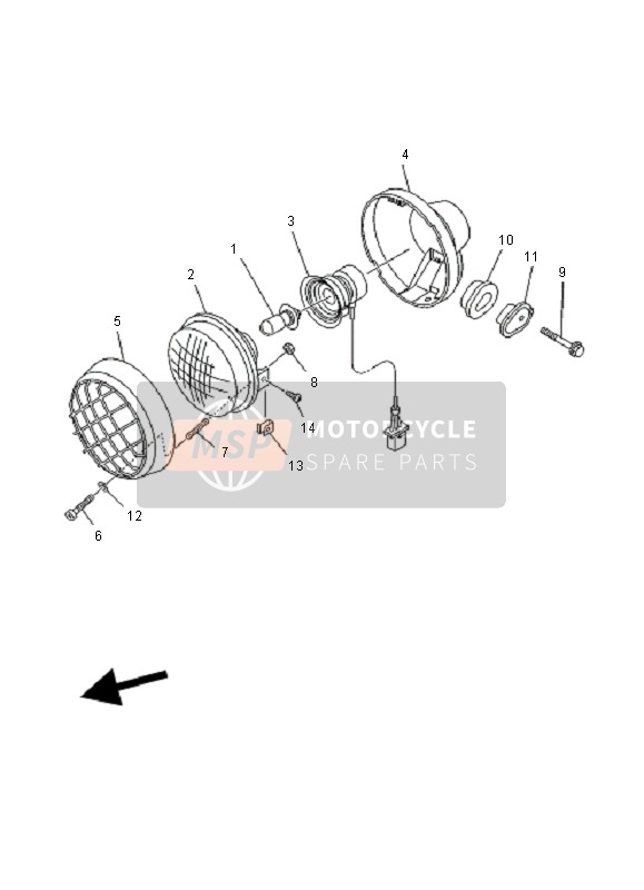 4WV843200000, Lens Mont., R. Zadeltas D, Yamaha, 3