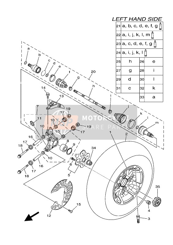 B32F5338A000, Cast Wheel, Rear, Yamaha, 0