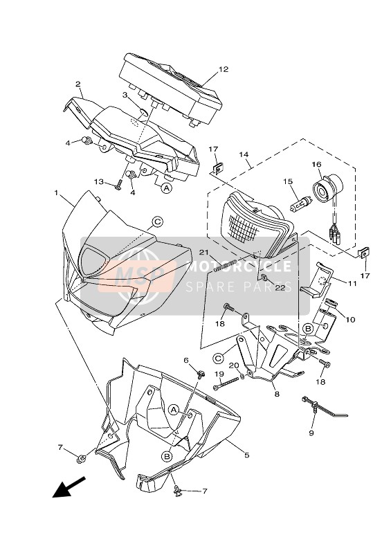 Yamaha GRIZZLY 700 EPS 2021 HEADLIGHT 2 for a 2021 Yamaha GRIZZLY 700 EPS