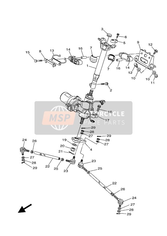 Yamaha KODIAK 450 EPS 2021 STEERING for a 2021 Yamaha KODIAK 450 EPS