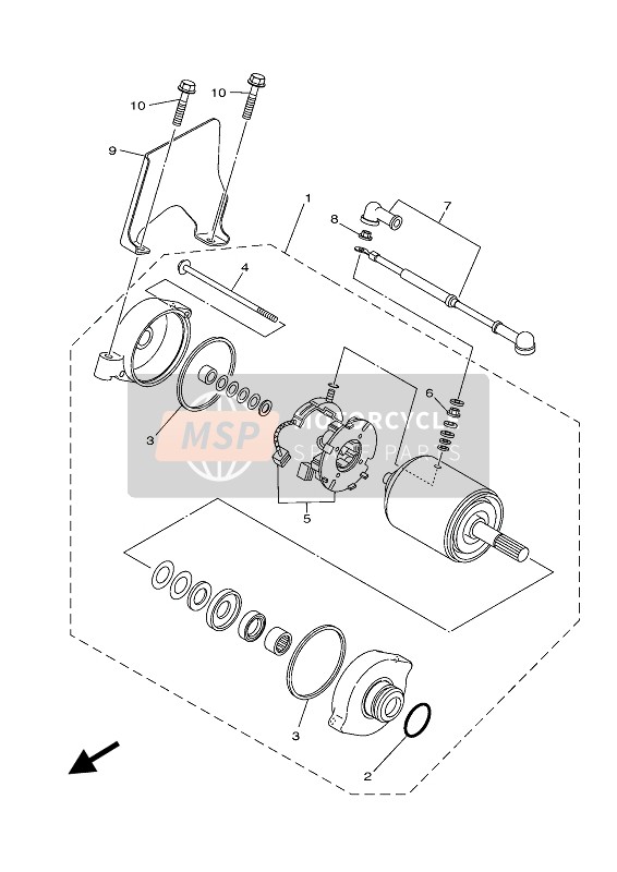 Yamaha KODIAK 450 EPS 2021 STARTING MOTOR for a 2021 Yamaha KODIAK 450 EPS