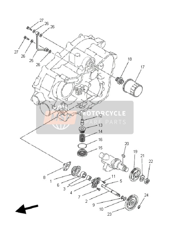 Yamaha YFM400F KODIAK 2X4 2003 Oil Pump for a 2003 Yamaha YFM400F KODIAK 2X4