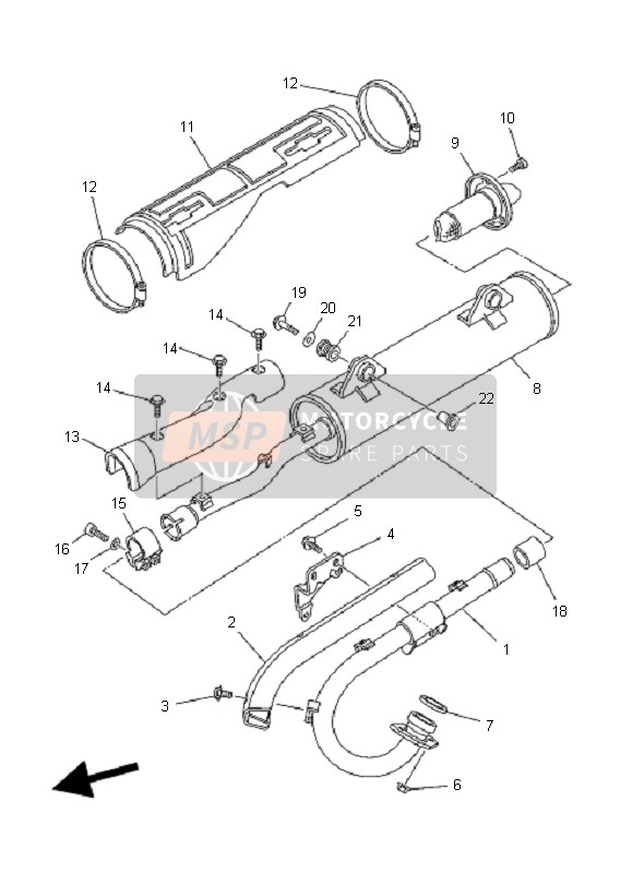 5NDE47370000, Damper, Muffler, Yamaha, 0