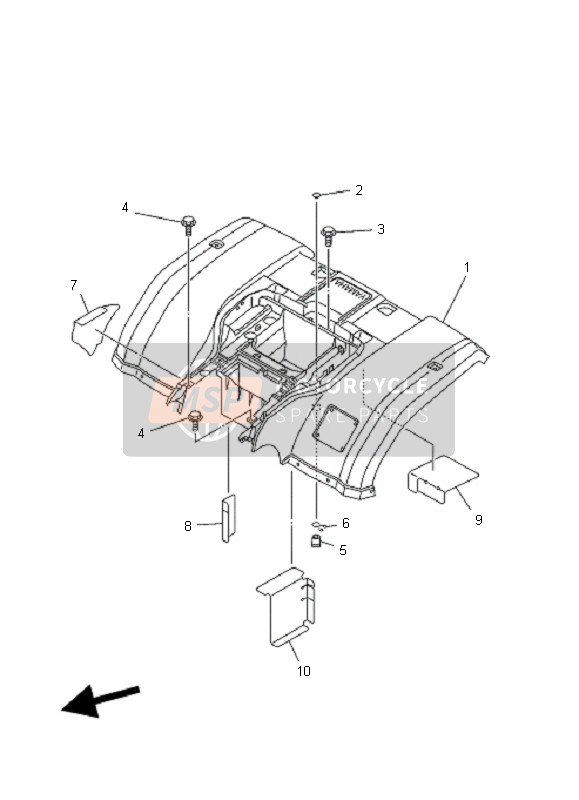 5NDF16520000, Protecteur, Yamaha, 2