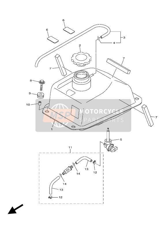 Yamaha YFM90R 2021 TANK für ein 2021 Yamaha YFM90R