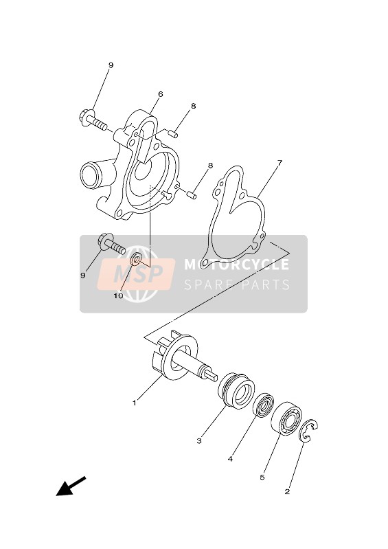 Yamaha YFZ450R 2021 WATER PUMP for a 2021 Yamaha YFZ450R