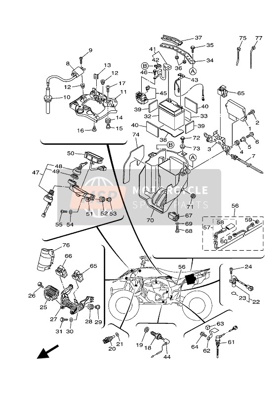 Yamaha YFZ450R 2021 Eléctrico 1 para un 2021 Yamaha YFZ450R