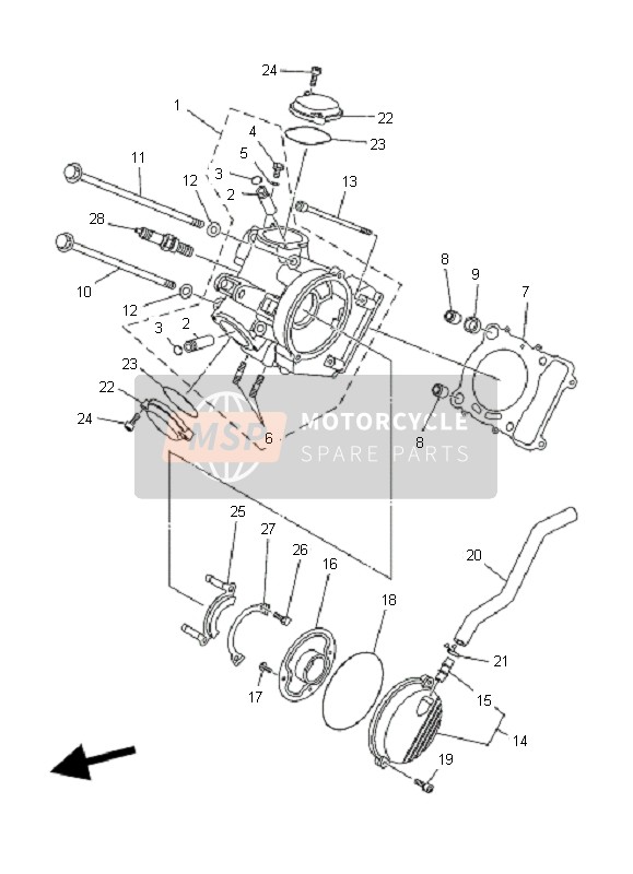 Yamaha YFM400F KODIAK 4X4 2003 Culasse pour un 2003 Yamaha YFM400F KODIAK 4X4