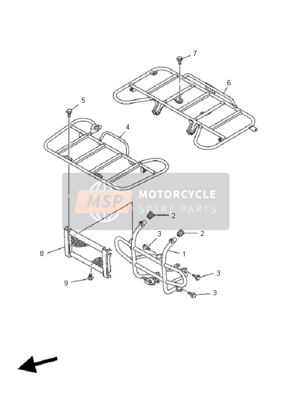 Yamaha YFM400F KODIAK 4X4 2003 Guard for a 2003 Yamaha YFM400F KODIAK 4X4