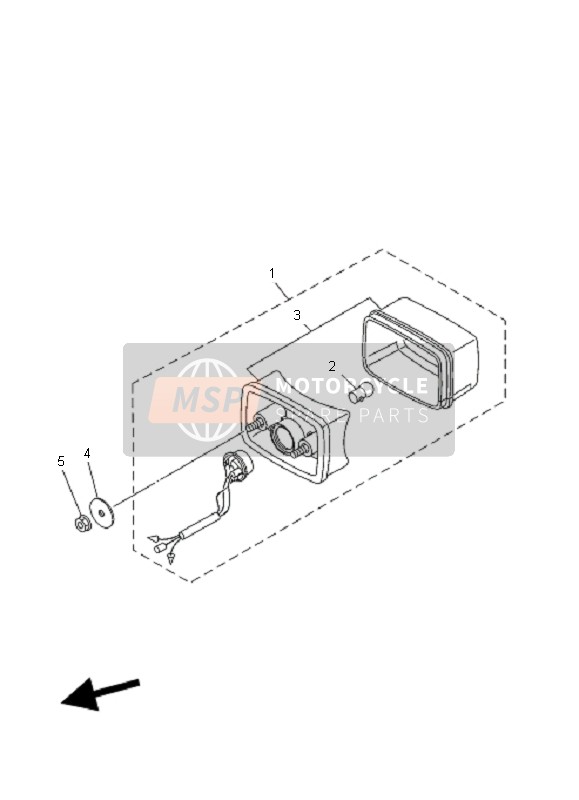 Yamaha YFM400F KODIAK 4X4 2003 RÜCKLICHT für ein 2003 Yamaha YFM400F KODIAK 4X4