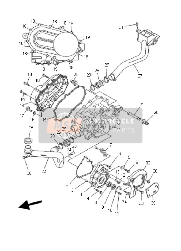 5GH153170000, Spacer, Motorsteun, Yamaha, 2