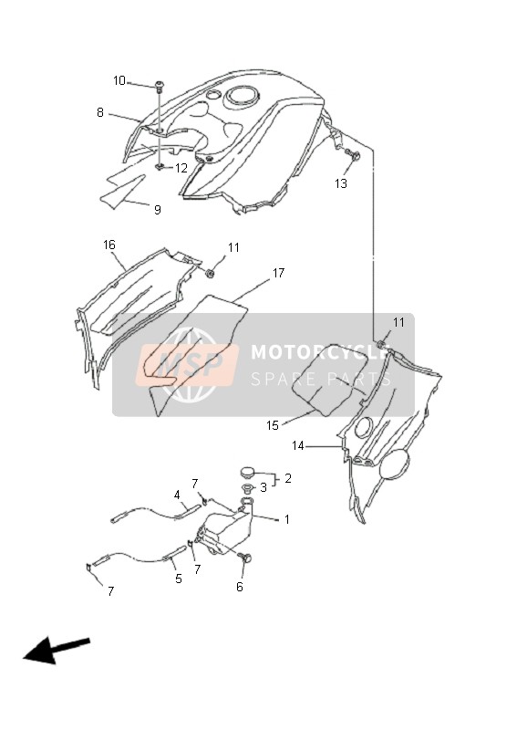 Yamaha YFM450F KODIAK 4X4 2003 Side Cover for a 2003 Yamaha YFM450F KODIAK 4X4