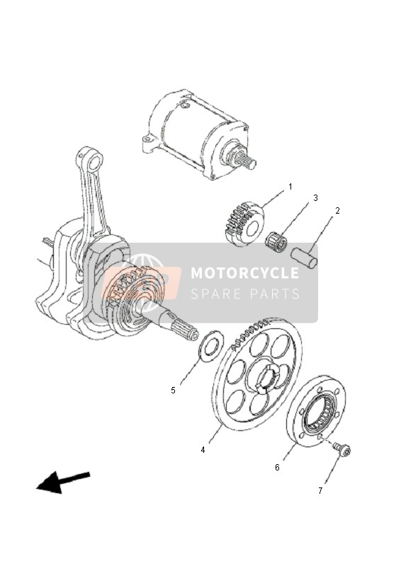 5KM155171000, Zwischenrad 2, Yamaha, 0