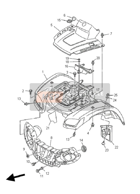 901490602100, Tornillo, Yamaha, 1