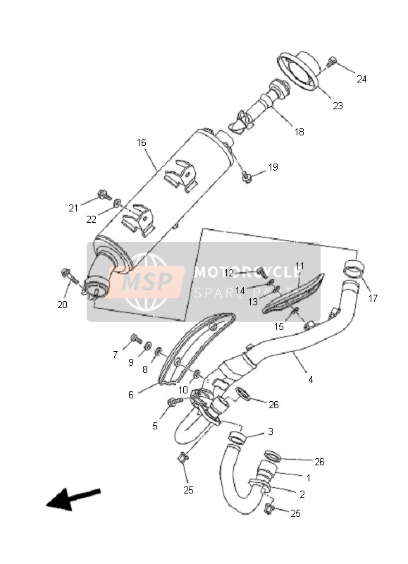 Yamaha YFM660R 2003 Exhaust for a 2003 Yamaha YFM660R