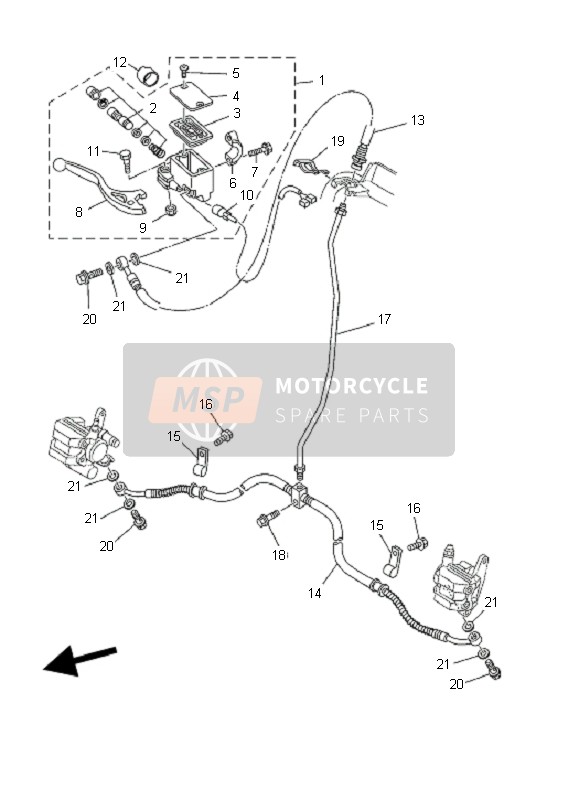 5VM258720100, Hose, Brake 1, Yamaha, 0