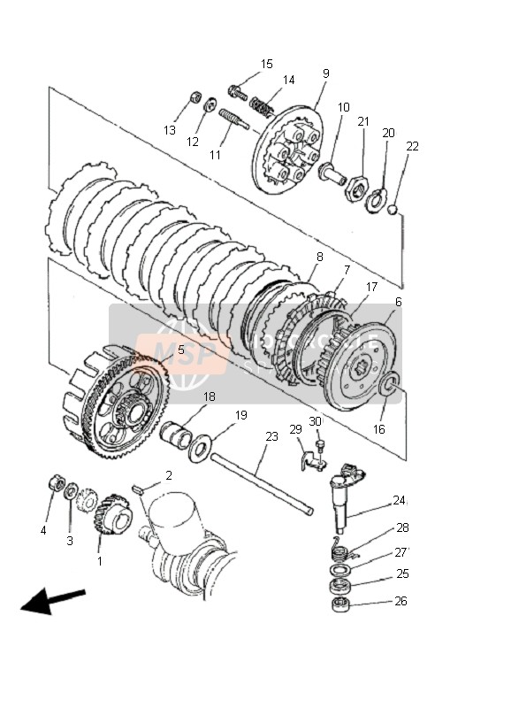 Yamaha YFZ350 BANSHEE 2003 Embrayage pour un 2003 Yamaha YFZ350 BANSHEE