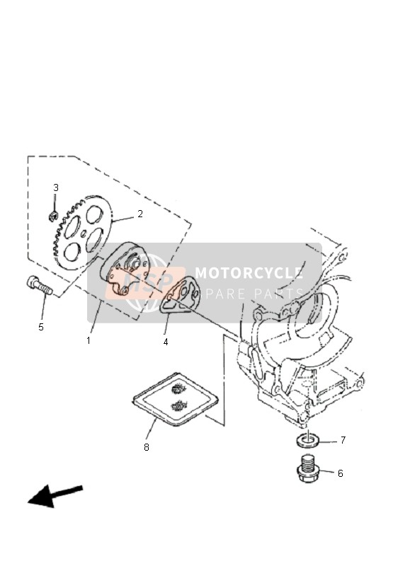 Yamaha YFM50R 2004 Oil Pump for a 2004 Yamaha YFM50R