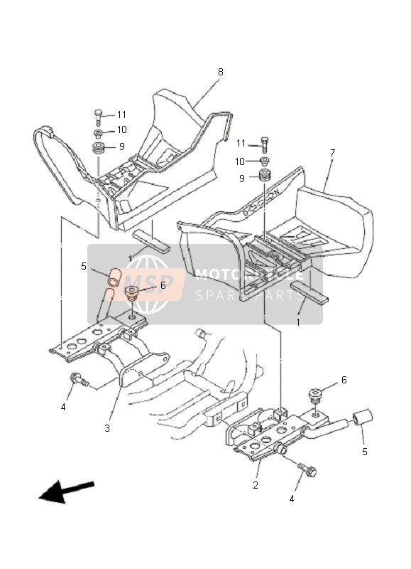 5YF274210000, Footrest 2, Yamaha, 0