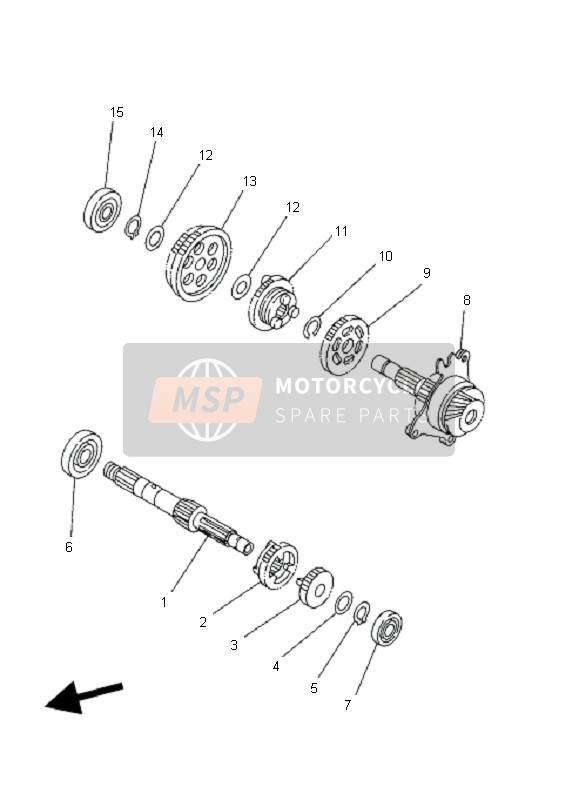 Yamaha YFM80R 2004 Transmission for a 2004 Yamaha YFM80R