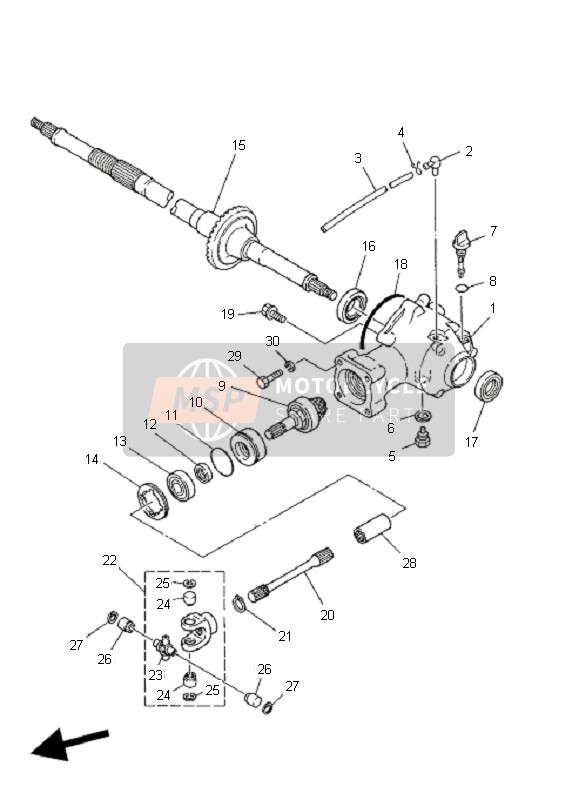 Yamaha YFM80R 2004 Drive Shaft for a 2004 Yamaha YFM80R