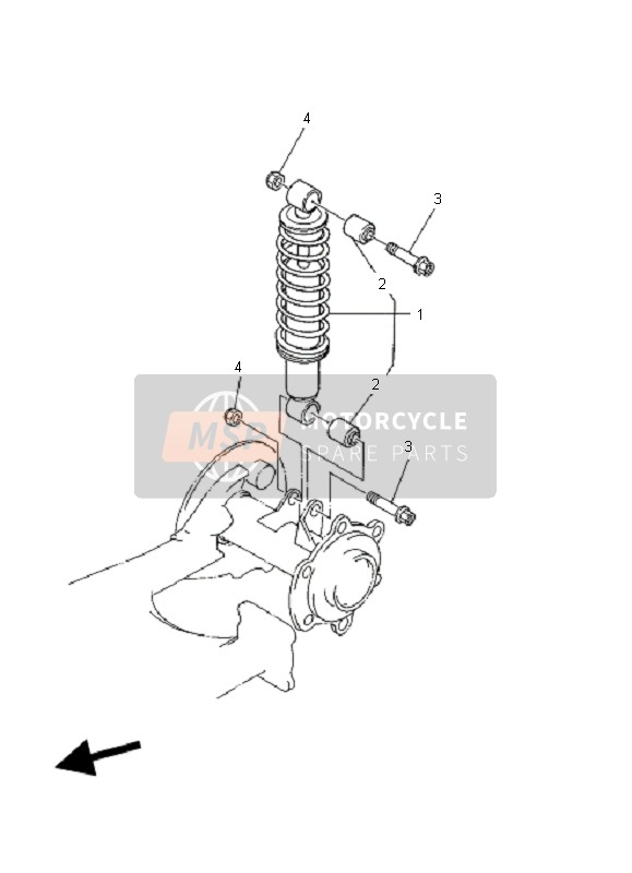 Yamaha YFM80R 2004 Suspensión trasera para un 2004 Yamaha YFM80R