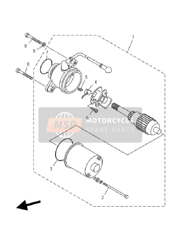 Yamaha YFM80R 2004 Départ Moteur pour un 2004 Yamaha YFM80R