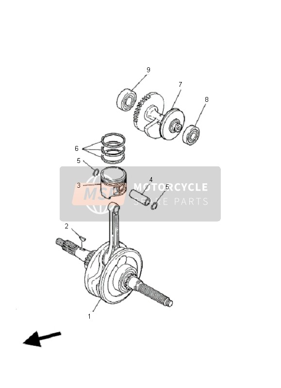 3FA1163100A0, Piston (Std), Yamaha, 5