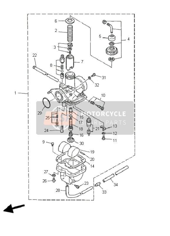 5VJ141011000, Carburatore, Yamaha, 0