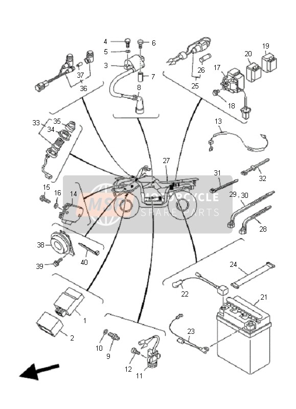 3FA821150100, Wire, Plus Lead, Yamaha, 0