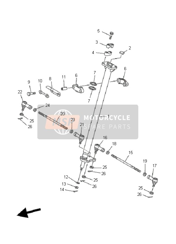 Yamaha YFM250 BEAR TRACKER 2x4 2004 LENKUNG für ein 2004 Yamaha YFM250 BEAR TRACKER 2x4