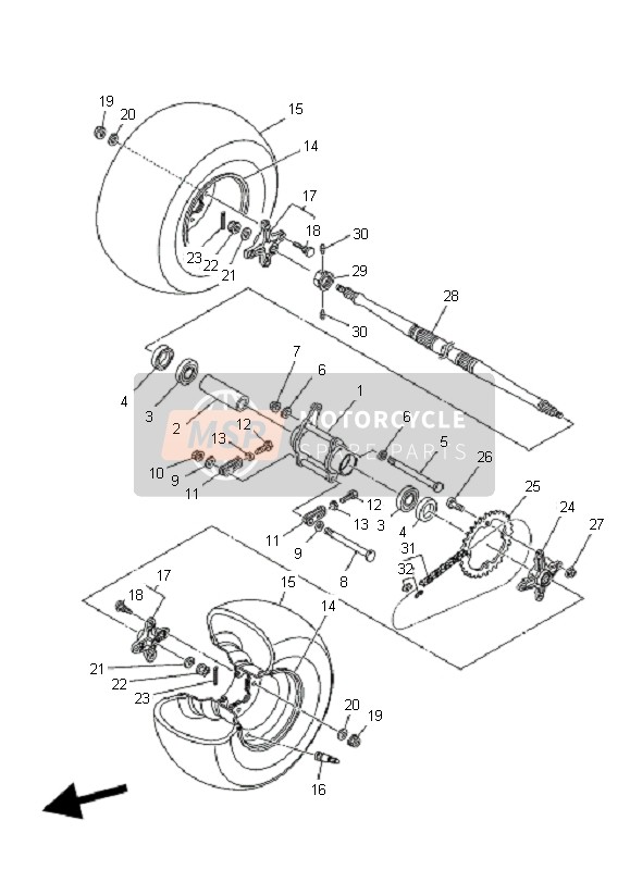 901011068900, Bolt(3GD), Yamaha, 1